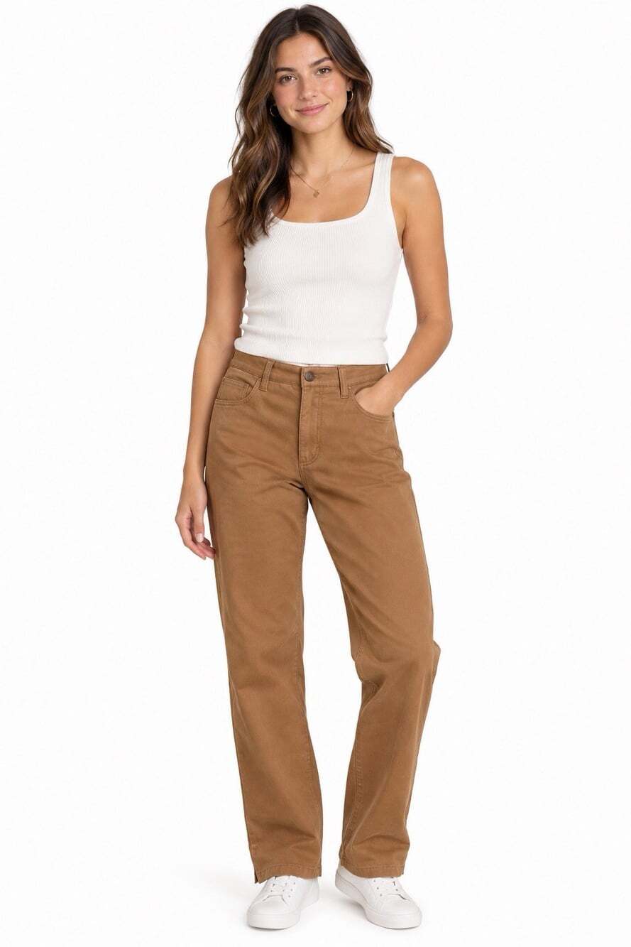 Bluffworks Women’s Size 6 Brown Travel Pants Straight Leg Stretch Chino